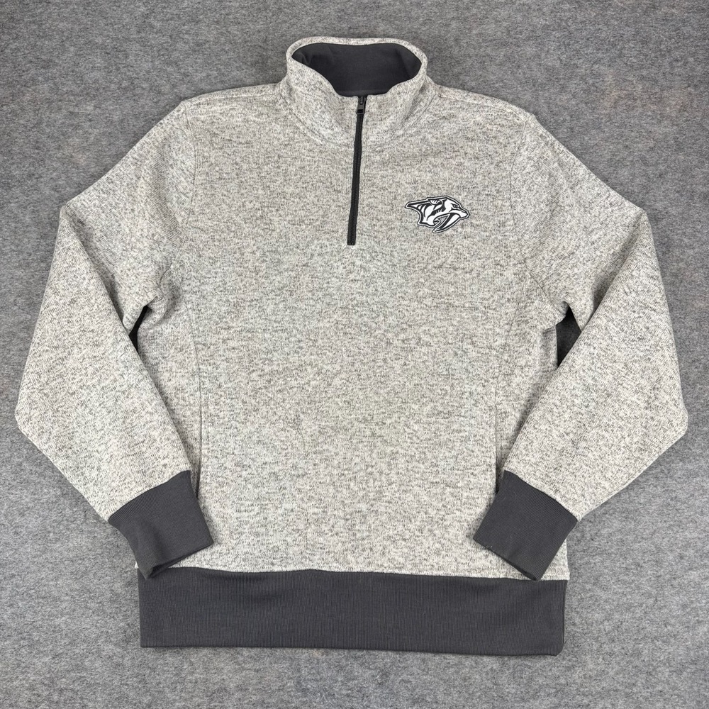 Off The Sideline Anchorage 1/4 Zip Pullover Nashville Predators Mens Large L *